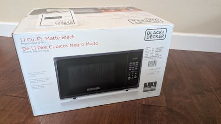 Black+Decker 1.1 Cu. Ft. Matte Black Microwave Oven