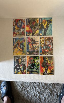 1994 Fleer Marvel Universe Lot Of 9 Cards