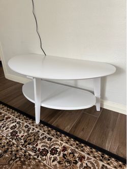 White Oval Coffee Table