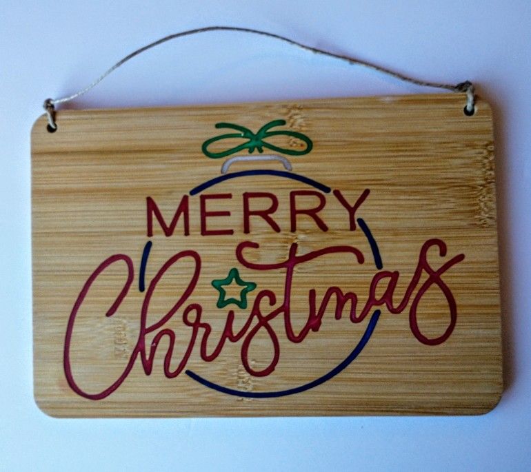 Epoxy Inlay Sign. Christmas Theme And Only $5.00