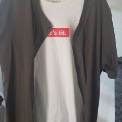 Men's White Large Shirt And Jersey  Selling  for $8. 00