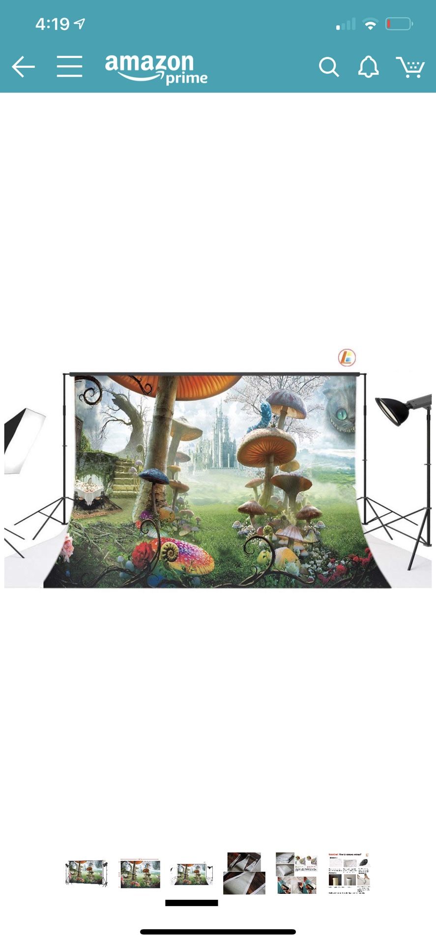 Alice and wonder party supplies decorations 7x5 feet back drop and six party hats 🥳