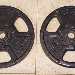 Set Of 2 Weider 10Lb Plates 