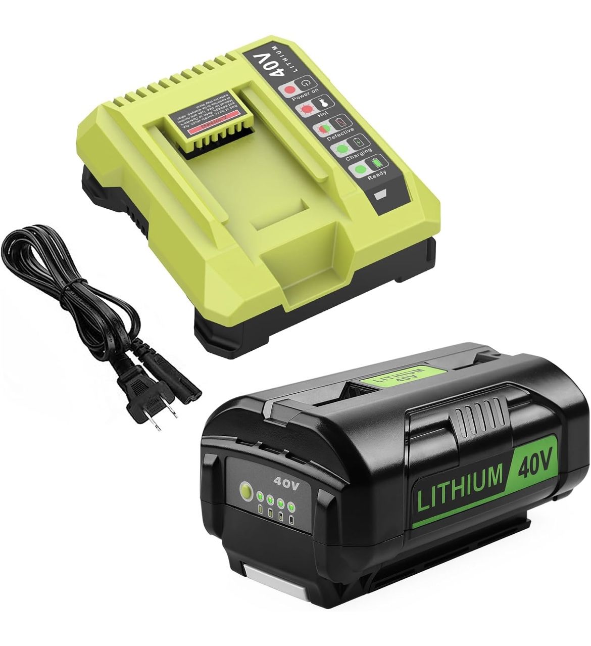 Energup 40Volt 6500mAh Replacement Ryobi 40V Battery and Charger Kit