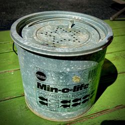 Min-O-Life Galvanized Minnow Bucket 
