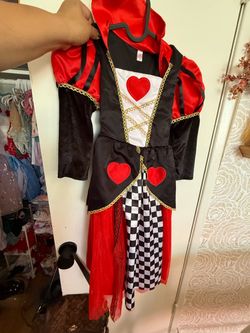 Girls medium queen of hearts costume