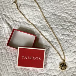 Talbots Gold Chain Pendant Necklace