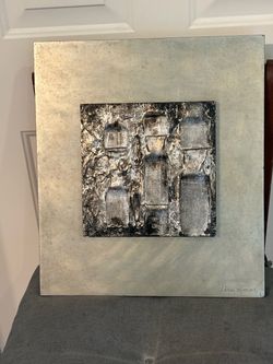 🔥🔥👨🏻🎨Signed Metal Relief Wall Art Sculpture🖼️