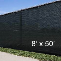 8x50 Privacy Fence Screen - BLACK