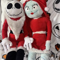 The Nightmare Before Christmas SALLY & Jack Skellington 48" Jumbo Plush - 2 PCS