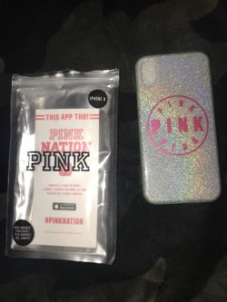 iPhone X pink case