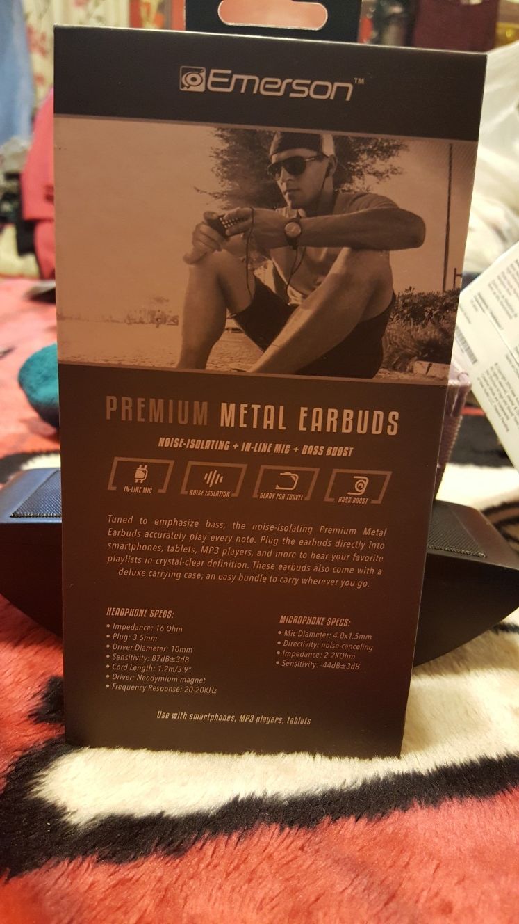 Emerson premium metal earbubs headphones