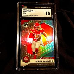 Patrick Mahomes 2021 Mosaic super bowl MVPs silver
Graded CSG 10!