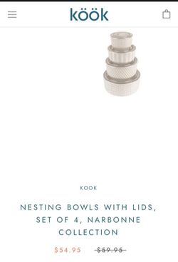 Nesting bowls with lids