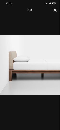 Thuma Bed (Frame only) size FULL with gray headboard cushion