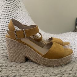 Yellow Womens Wedge 