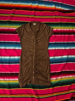 Brown Buttoned Dress