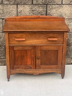 antique washstand storage cabinet