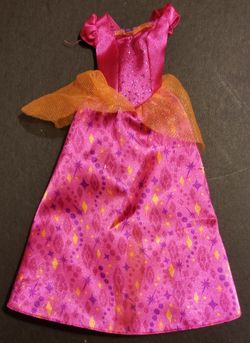 Vintage Barbie Clothes Pink and Orange Dress