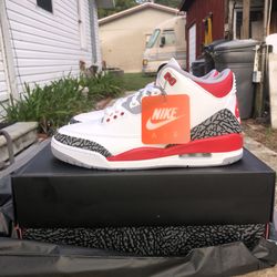 DS Nike Air Jordan Retro 3 Fire Red 3s Size 9.5