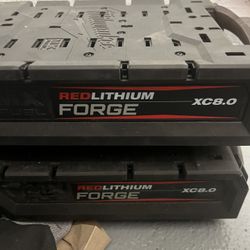 3 Milwaukee MX FUEL REDLITHIUM batteries (for generator) 