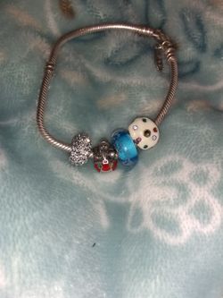Pandora bracelet with santa Claus charm
