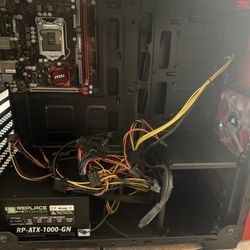 PC Parts Bundle – Case + Motherboard + 8GB RAM + 1000W PSU – Untested
