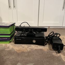 Xbox 360 S With Kinect, Games, Controllers