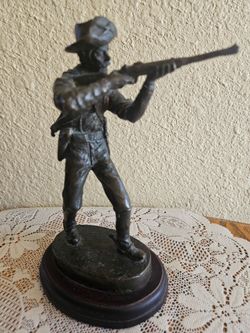 Solid Bronze Statue of Cowboy Rifleman