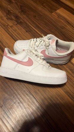 Pink and white Nike Air Force