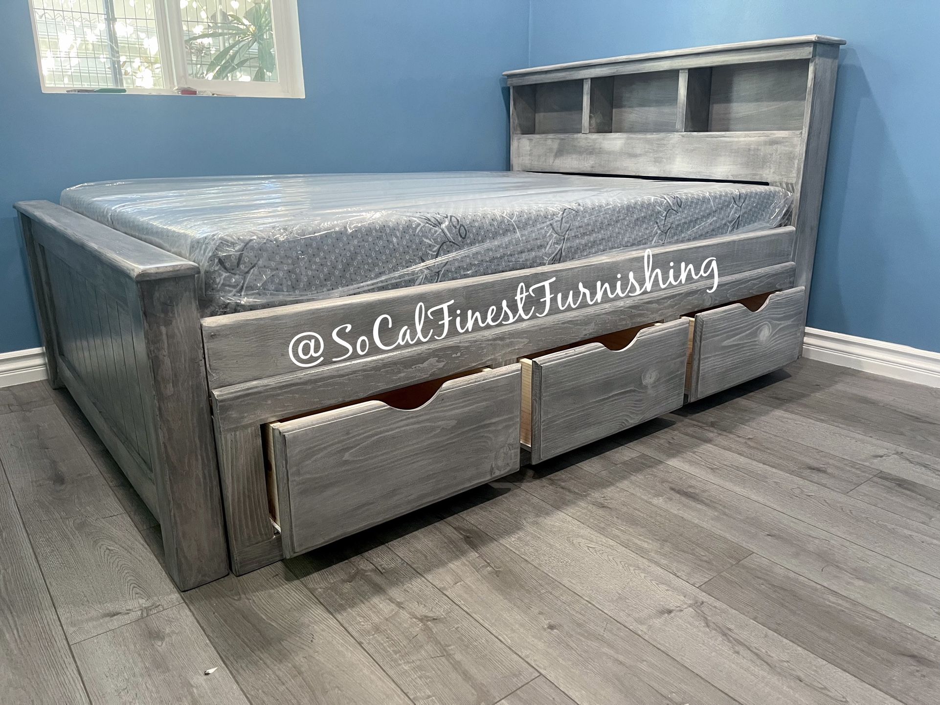 Full Bed With Drawers And Mattress