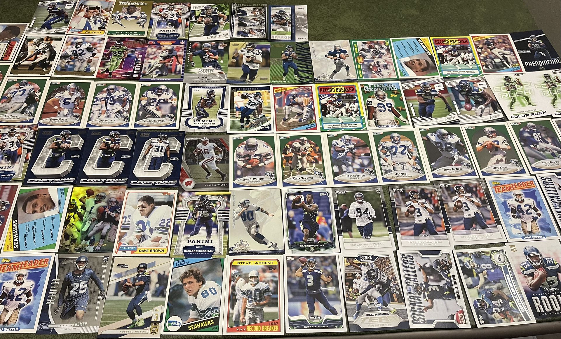 Lot Of 75 Seattle Seahawks Football Cards Stars-Rookies-Inserts Past & Present