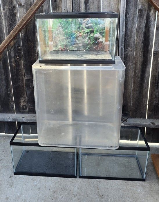 AQUARIUMS LOT OF 3  (Will Sell Separately)