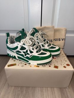 Louis Vuitton Skate Sneaker White Green Size 8 LV/ 9.5 US