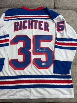 Mike Richter signed Autograph Custom Jersey- Beckett Coa - New York Rangers