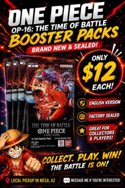 🔥 One Piece OP-16 The Time of Battle Booster Packs – Sealed
