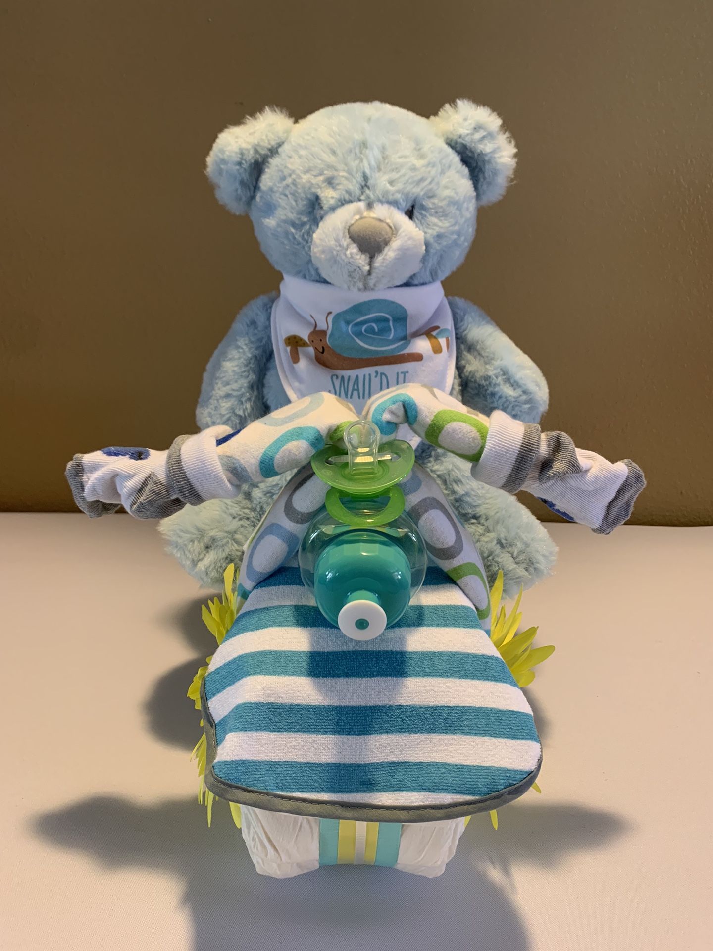 Bicycle Diaper Cake - Teal