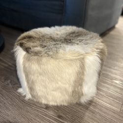 Fur Ottoman / Foot Rest 