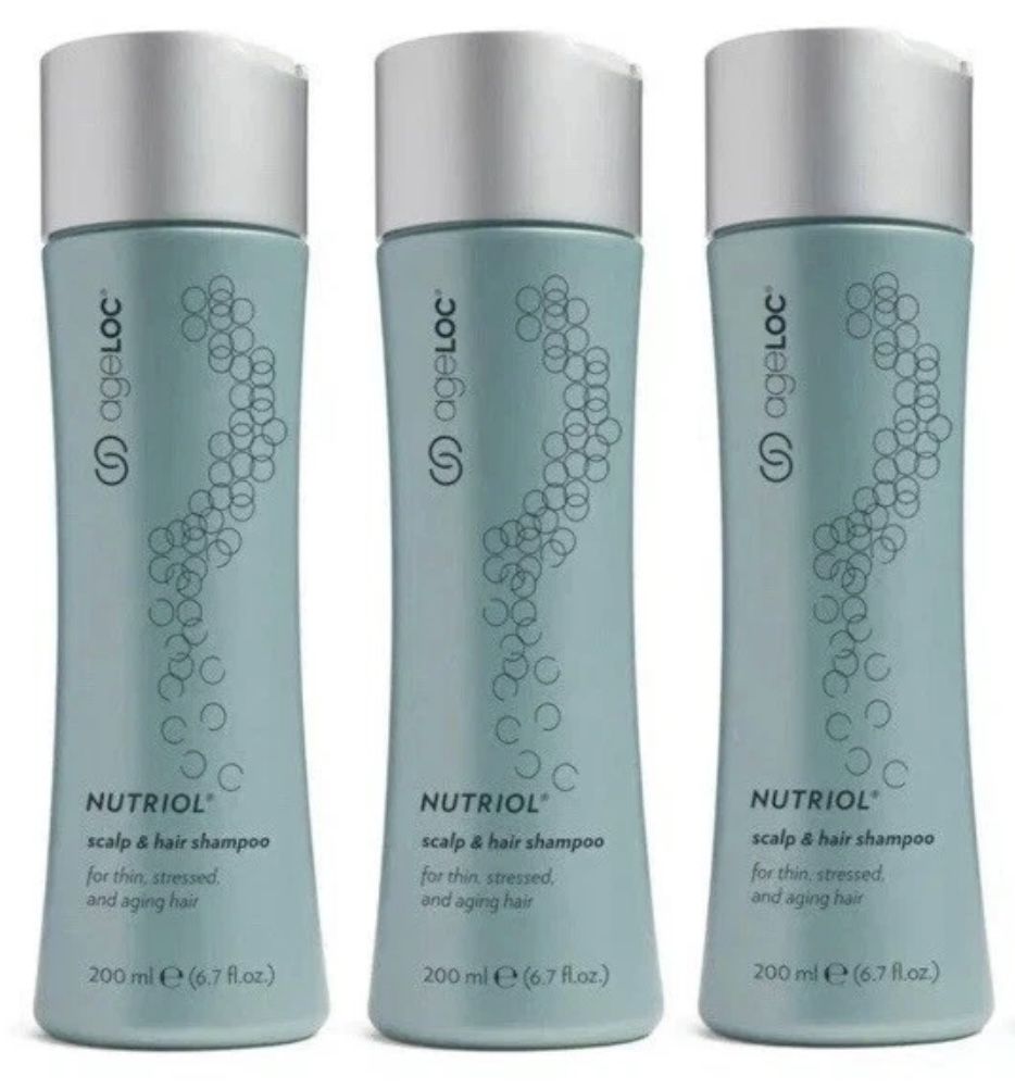 Nu Skin Nuskin ageLOC Nutriol Scalp and Hair Shampoo 6.7 fl oz 200 ml - LOT OF 3