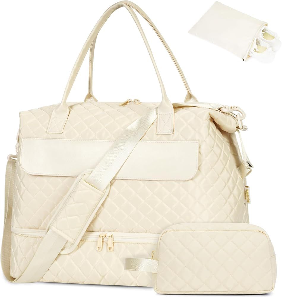 Brand New Wandering Nature Carry On Travel Duffel Bag with Beauty Bag, Shoe Bag, Wet Pocket.
