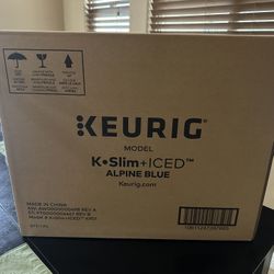 BRAND NEW! Keurig K-Slim + ICED Single Serve Coffee Brewer Alpine Blue