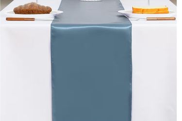 20 Satin Dusty Blue Runner