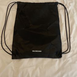 Balenciaga Black Drawstring Backpack