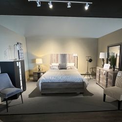 Grey 4PC Queen Bedroom Set 