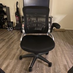 Black And Silver Desk Chair 