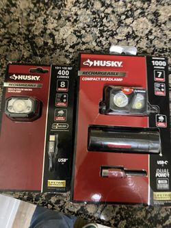 Husky Head Lamps Set Of 2