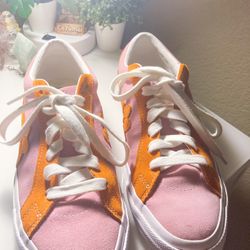 Orange and pink Tyler the Creator Converse