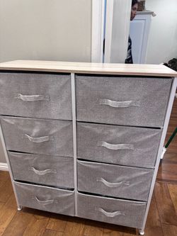 Dresser with Fabric 8 drawers