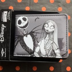 Nightmare Before Christmas Jack And Sally Wallet With Zero On The Back