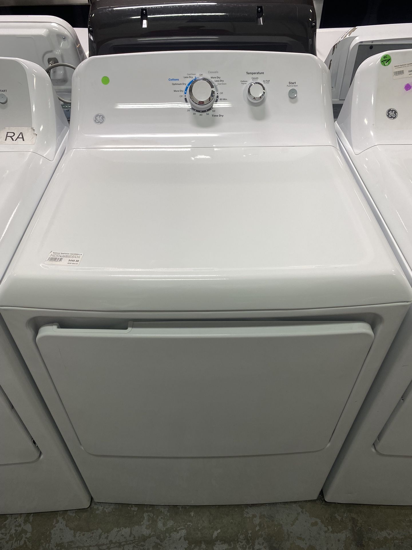 GE GTX33EASKWW 27 Inch Electric Dryer with 6.2 Cu. Ft. Capacity